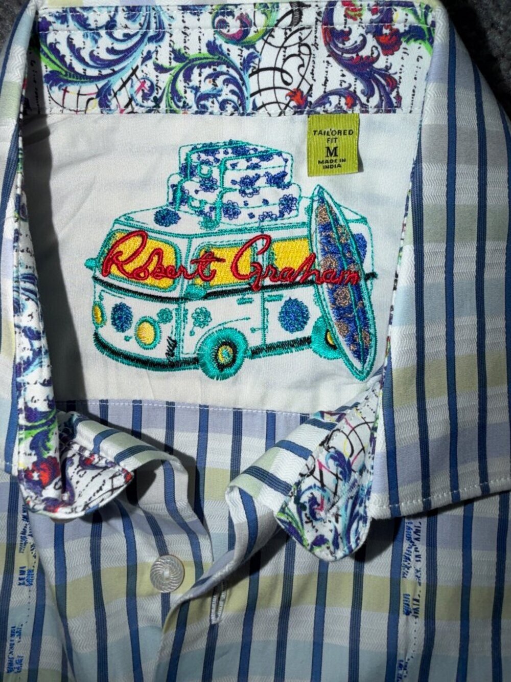 Lot of 3 Robert Graham Luxury Button-Down Shirts - Size Medium - Excellent Cond. - Picture 5 of 14